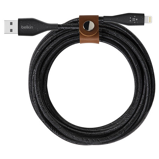 Adaptateurs et câbles Belkin Câble Duratek Plus USB-A vers Lightning (noir) - 1,2 m