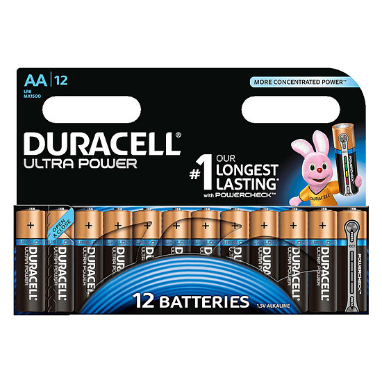 Pile et chargeur Duracell Ultra Power AA (par 12)