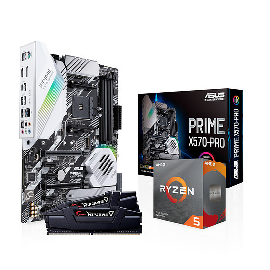Kit upgrade PC Ryzen 5 3600 + Asus Prime X570-Pro + G.skill 2x8Go 3200 MHz