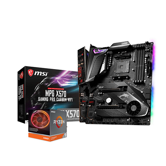 Kit upgrade PC Ryzen 9 3900X + MSI X570 GAMING PRO CARBON WIFI