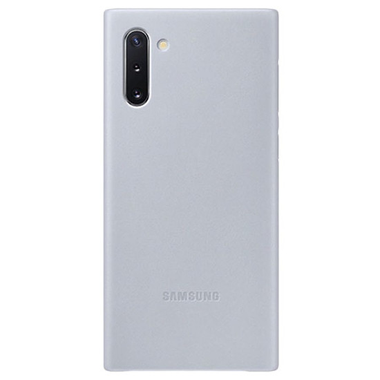 Coque et housse Samsung Coque cuir (gris) - Samsung Galaxy Note 10