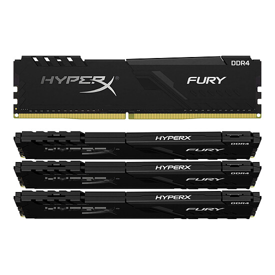 Mémoire HyperX Fury DDR4 4 x 16 Go 2666 MHz CAS 16
