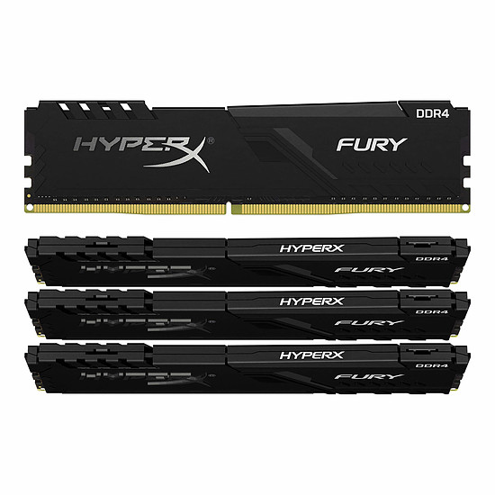 Mémoire HyperX Fury DDR4 4 x 16 Go 2400 MHz CAS 15