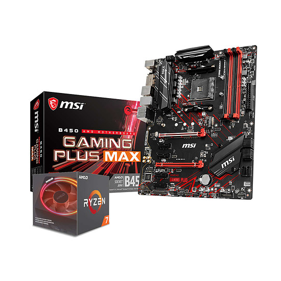 Kit upgrade PC AMD Ryzen 7 2700X + MSI B450 GAMING PLUS MAX