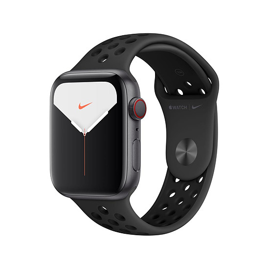 Montre connectée Apple Watch Nike Series 5 Aluminium (Gris - Bracelet Sport Noir) - Cellular - 44 mm