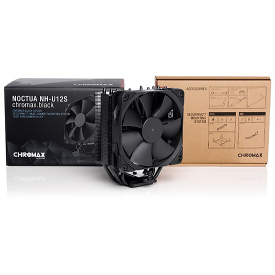 Ventirad Noctua NH-U12S Chromax Black + kit de fixation socket Intel LGA 1700 - Autre vue