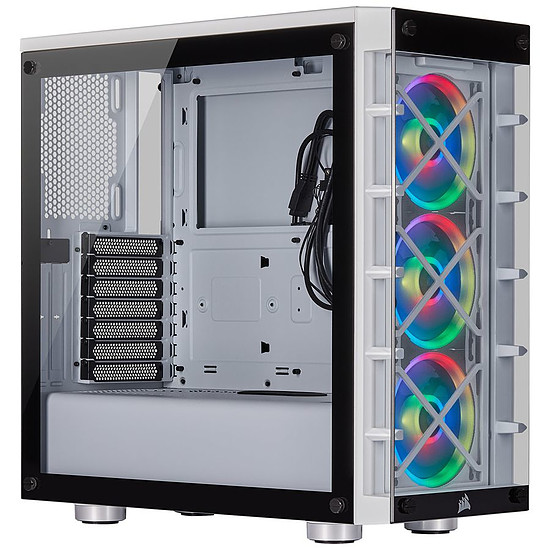 Boîtier PC Corsair ICUE 465X RGB - Blanc