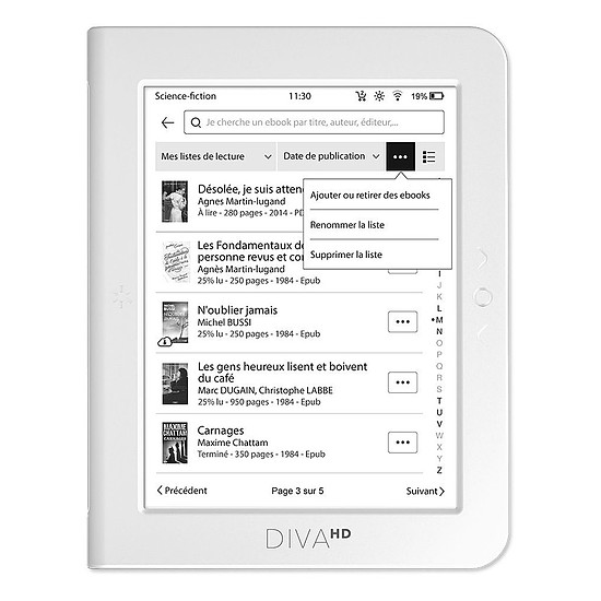Liseuse numérique Bookeen Diva HD