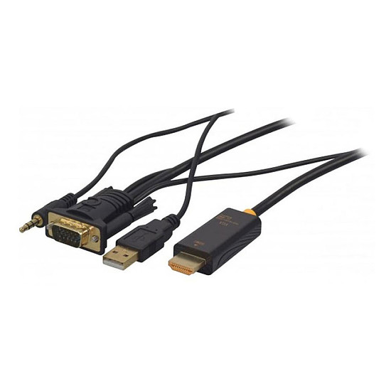 Câble HDMI Cable convertisseur VGA vers HDMI + audio - 1,8 m