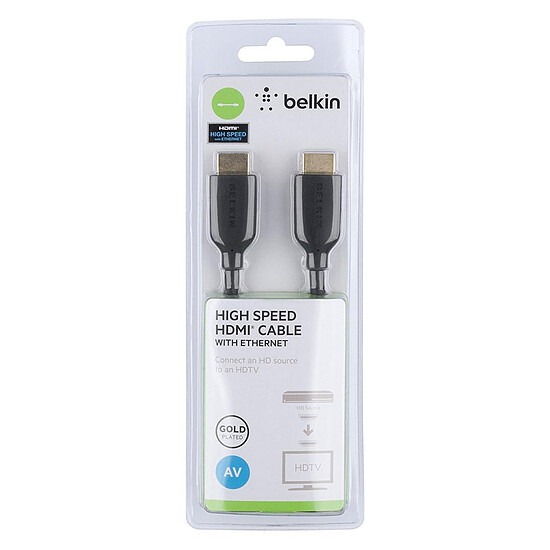 Câble HDMI Belkin Câble HDMI 2.0 High Speed avec Ethernet - 5 m - Autre vue