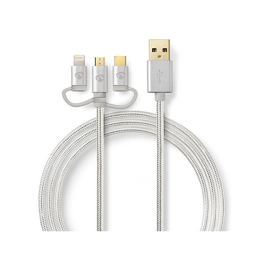 Adaptateurs et câbles Cable 3-en-1 USB 2.0 vers micro-USB / USB-C / Lightning - 1 m