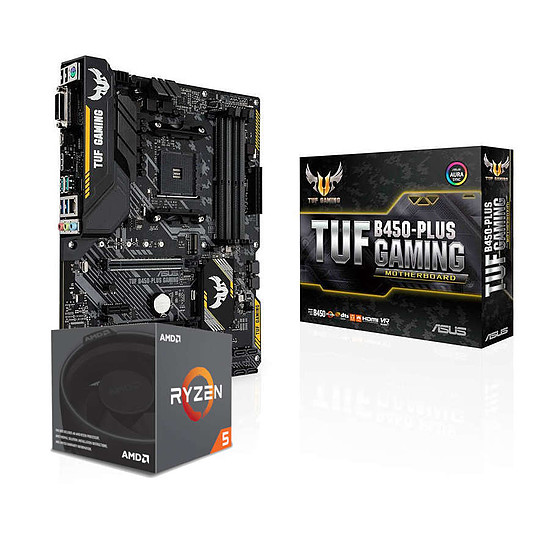 Kit upgrade PC AMD Ryzen 5 2600 + Asus TUF B450-PLUS GAMING