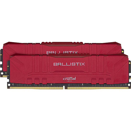 Mémoire Ballistix Rouge - 2 x 8 Go (16 Go) - DDR4 2666 MHz - CL16