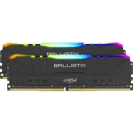 Mémoire Ballistix Noir RGB - 2 x 8 Go (16 Go) - DDR4 3000 MHz - CL15