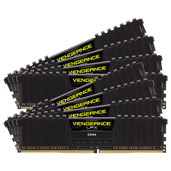 Mémoire Corsair Vengeance LPX Black - 8 x 32 Go (256 Go) - DDR4 3000 MHz - CL16