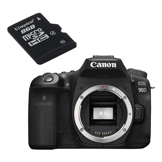 Appareil photo Reflex Canon EOS 90D + Kingston micro SD 8 Go