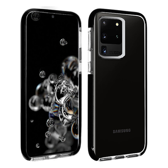 Coque et housse Akashi Coque (transparent) avec bordures noires renforcées - Samsung Galaxy S20 Ultra