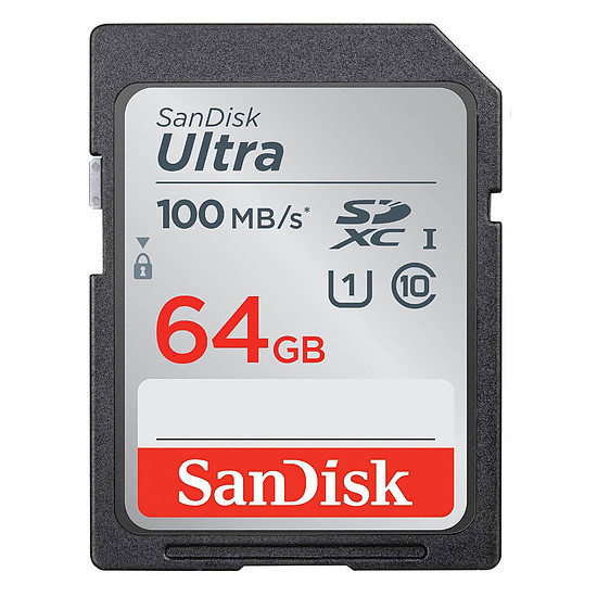 Carte mémoire Sandisk Ultra SDXC 64Go (100Mo/s)