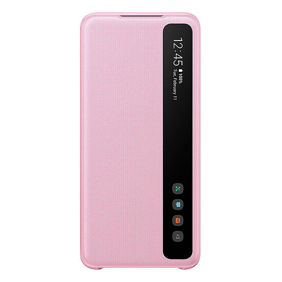 Coque et housse Samsung Clear View Cover Rose Galaxy S20
