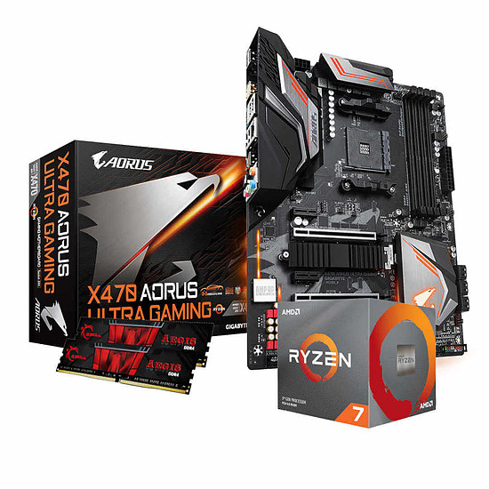 Kit upgrade PC AMD Ryzen 7 3700X + X470 AORUS ULTRA + G.Skill 2 x 8 Go 3000 MHz