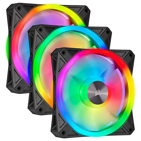 Ventilateur Boîtier Corsair QL120 RGB - Pack de 3 + Node Core