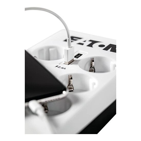 Prise parafoudre Eaton Protection Box 6 USB FR - 6 prises + 2 USB - Autre vue