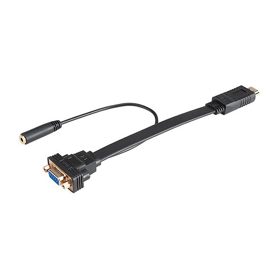 Câble HDMI Adaptateur HDMI vers VGA + Jack Audio 3.5 mm - 20 cm