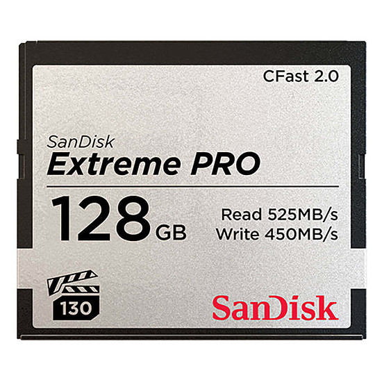 Carte mémoire SanDisk Carte mémoire Extreme Pro CompactFlash CFast 2.0 128 Go