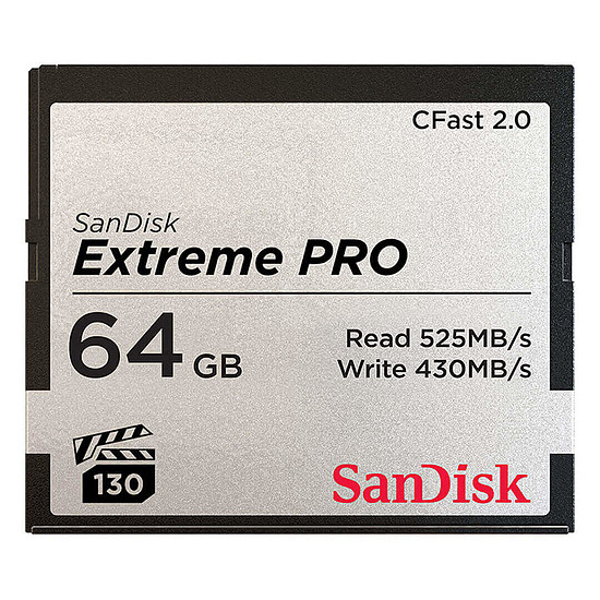Carte mémoire SanDisk Carte mémoire Extreme Pro CompactFlash CFast 2.0 64 Go