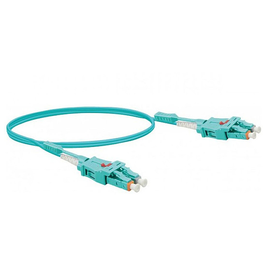 Câble fibre Optique Jarretière optique duplex uniboot 2mm OM3 LC-UPC/LC-UPC Bleu - 10 m
