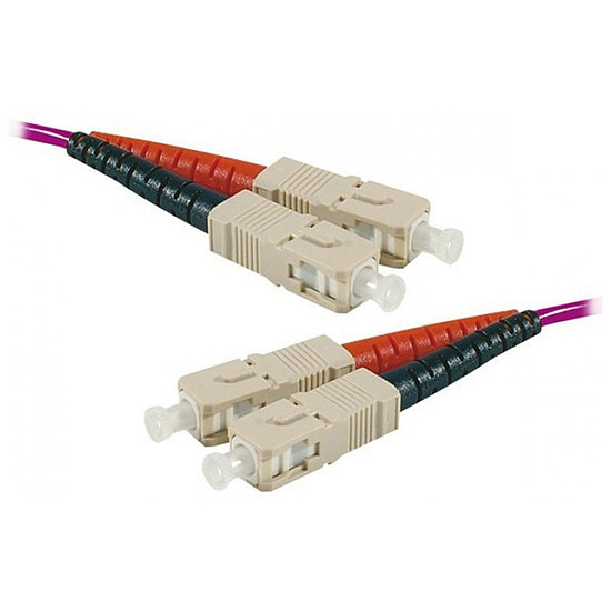 Câble fibre Optique Jarretière optique duplex multimode 2mm OM4 SC-UPC/SC-UPC - 2 m