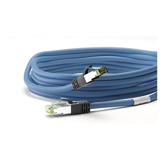 Câble RJ45 Cable RJ45 Cat 8.1 S/FTP (bleu) - 0,5 m - Autre vue