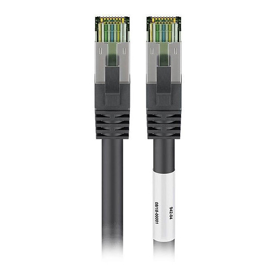 Câble RJ45 Cable RJ45 Cat 8.1 S/FTP (noir) - 0,25 m