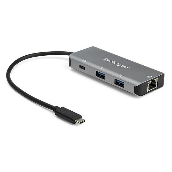 Câble USB Hub USB-C - 2 port USB-A + USB-C + RJ45