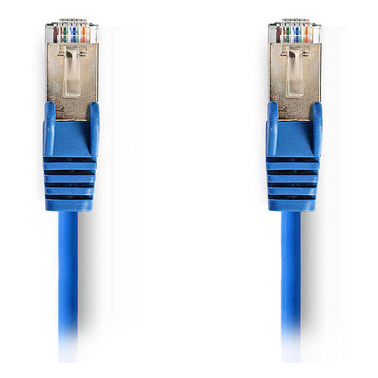 Câble RJ45 Cable RJ45 Cat 5e F/UTP (bleu) - 1 m