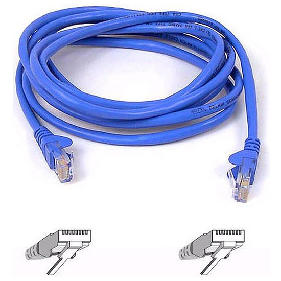 Câble RJ45 Cable RJ45 Cat 5e U/UTP (bleu) - 5 m