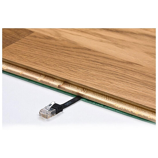 Câble RJ45 Cable RJ45 plat Cat 6 U/UTP (noir) - 5 m - Autre vue