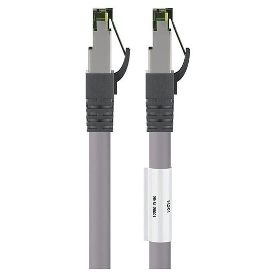 Câble RJ45 Cable RJ45 Cat 8.1 S/FTP (gris) - 1 m - Autre vue