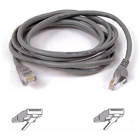 Câble RJ45 Cable RJ45 Cat 5e U/UTP (gris) - 3 m