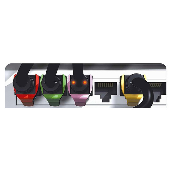 Rangement Clips de repérage pour câbles RJ45 bleu clair (par 50) - Autre vue