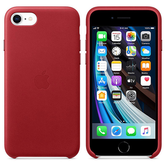 Coque et housse Apple Coque en cuir (Rouge) (Product) Red - iPhone SE (2020)