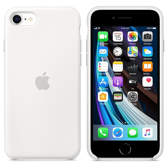 Coque et housse Apple Coque en silicone (Blanc) - iPhone SE (2020)