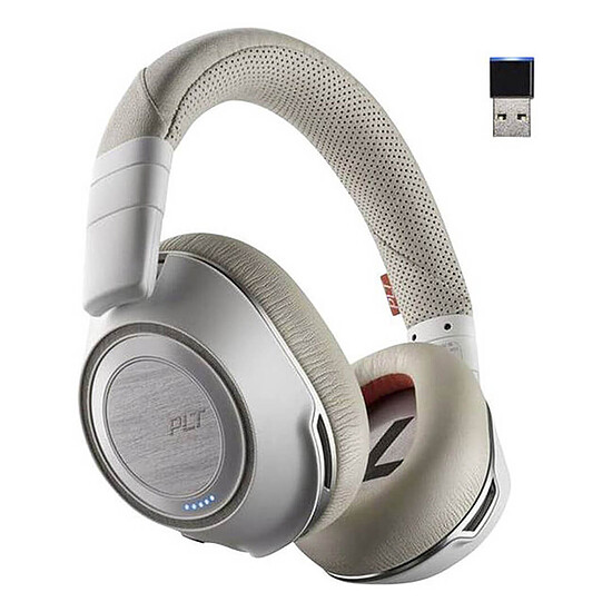 Casque Audio Plantronics Voyager 8200 UC USB-A (Blanc) - Casque sans-fil