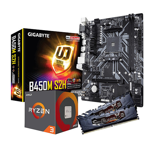 Kit upgrade PC AMD R3 1200AF - Gigabyte B450 - RAM 16Go 3200MHz