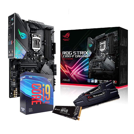 Kit upgrade PC Intel i9 9900KF - Asus Z390 - RAM 16Go 3600Mhz - SSD 480Go