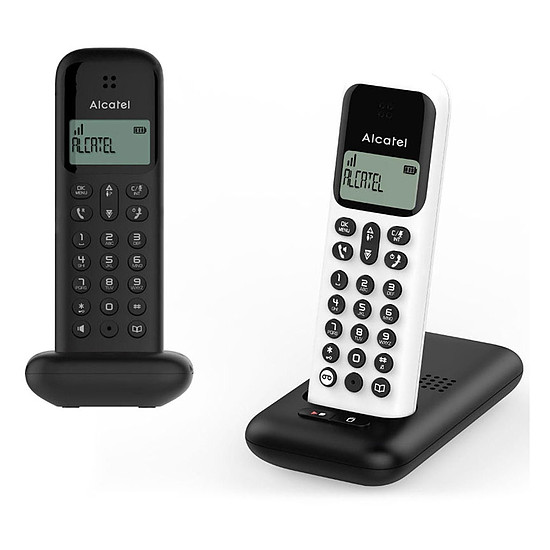 Téléphone fixe sans fil Alcatel D285 Voice Duo Blanc et Noir