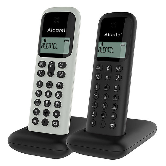 Téléphone fixe sans fil Alcatel D285 Duo Blanc et Noir