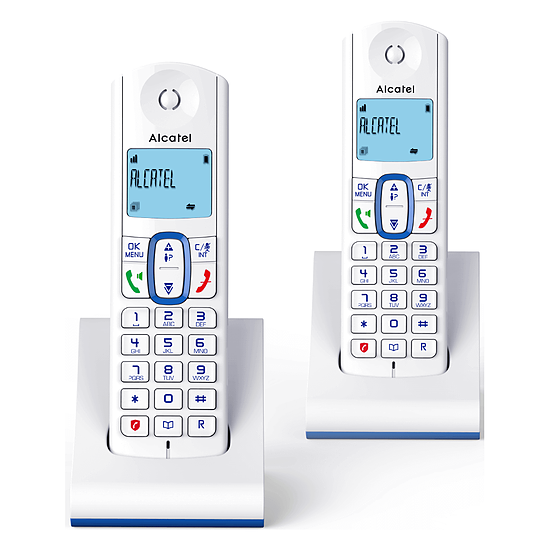 Téléphone fixe sans fil Alcatel F630 Duo Bleu