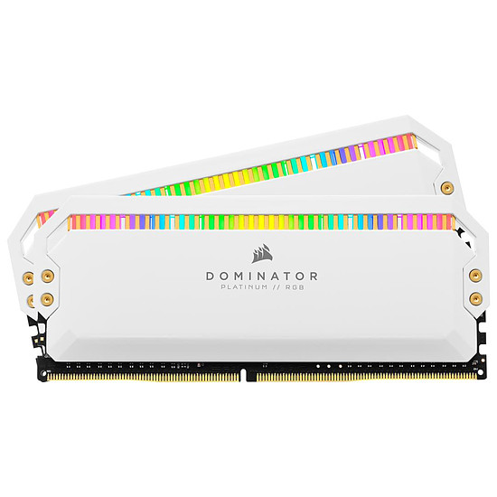 Mémoire Corsair Dominator Platinum RGB White - 2 x 8 Go (16 Go) - DDR4 3600 MHz - CL18