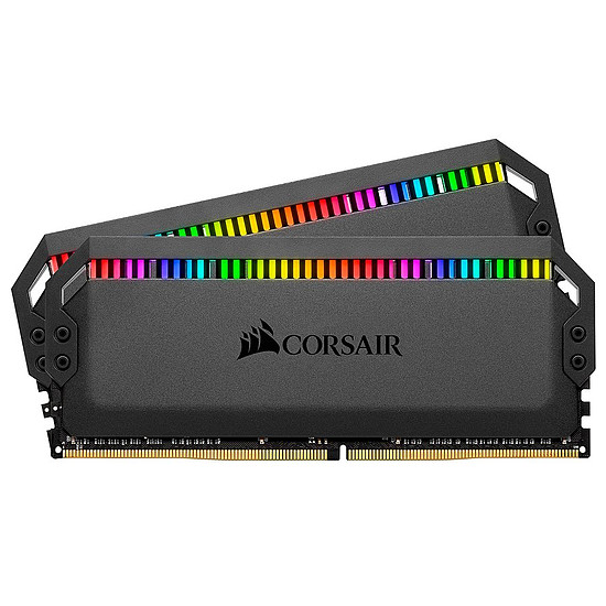 Mémoire Corsair Dominator Platinum RGB Black - 2 x 32 Go (64 Go) - DDR4 3200 MHz - CL16